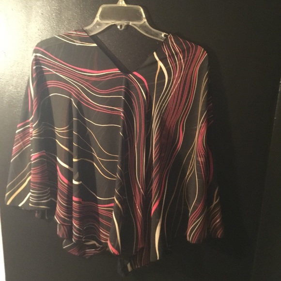 🔲🔳🔲  DESIGNER SHAWL / PONCHO 🔲🔳🔲 MOA MOA - Picture 3 of 4